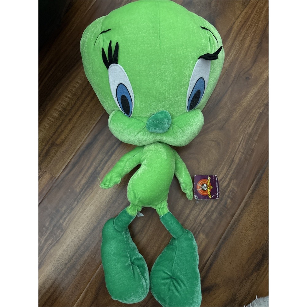 Tweety Bird plush GREEN 13" Looney Tunes 2005  Vintage New with Tags Nanco